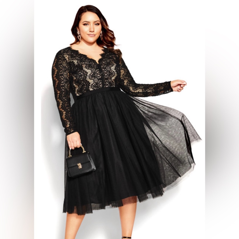 Elegant Black Lace Dress